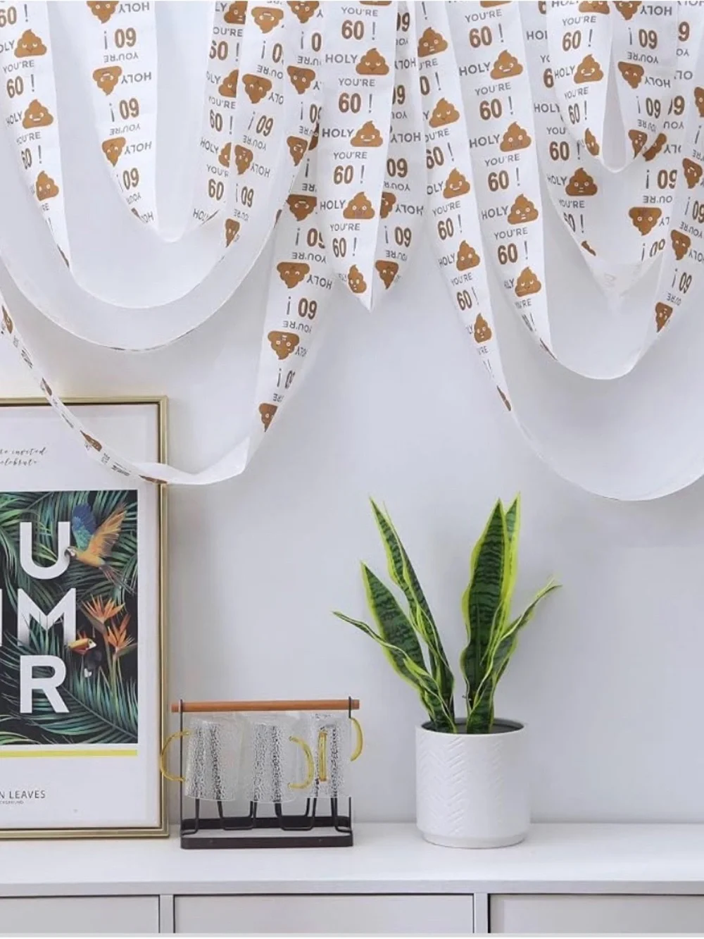 Humorous 'Holy You're 60!' Poop Emoji Toilet Paper -
